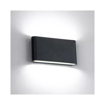 ELMARK Led Fali Lámpa 2X6W Kerekített 4000K Ip65 Fekete