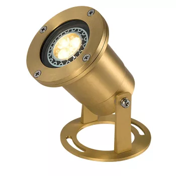 GROUND FIXTURE 1XGU5.3 IP68 POLISHED BRASS