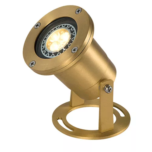 GROUND FIXTURE 1XGU5.3 IP68 POLISHED BRASS