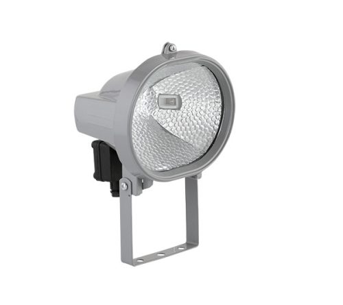 LED FLOODLIGHT &quotHALOGEN&quot TYPE WITH LED BULB J118 7.5W, GREY