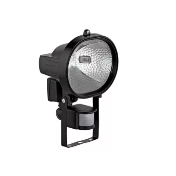   LED FLOODLIGHT WITH SENSOR, &quotHALOGEN&quot TYPE WITH LED BULB J118 7.5W, BLACK