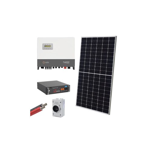 ELMARK Hybrid Solar System 3P/10Kw 465W Panel+4 Batteries