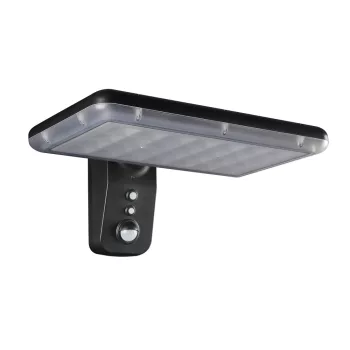 SOLAR WALL LAMP 15W IP65 WITH SENSOR, BLACK