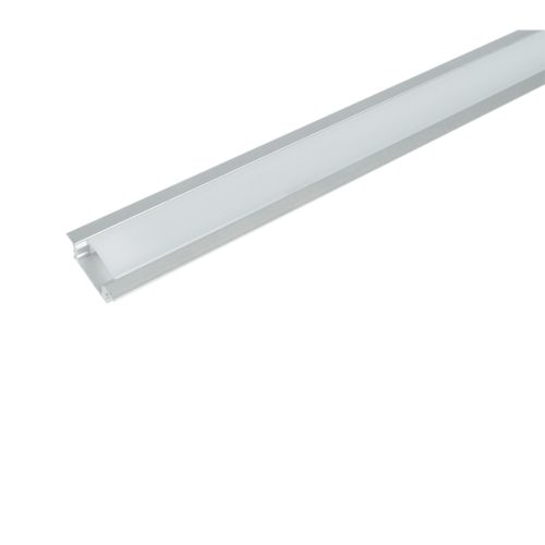ELMARK Elm718/2 Aluminium Profil Led Szalaghoz, Matt Takaróprofil, Süllyesztett Szerelésű 2M