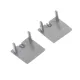 EL-28ECCR END CAP FOR PROFILE EL-28CR, SILVER, SET