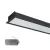 LED PROFILES RECESSED MOUNTING S77 48W 4000K 1200MM BLACK+EMERGENCY KIT