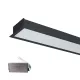 HIGH POWER LED PROFILE RECESSED S48 20W 4000K BLACK+EMERGENCY KIT