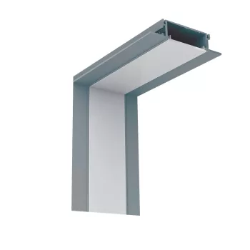 INSIDE CORNER FOR LED PROFILES S48 GREY RECESSED
