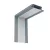 INSIDE CORNER FOR LED PROFILES S48 GREY RECESSED