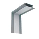 INSIDE CORNER FOR LED PROFILES S48 GREY RECESSED