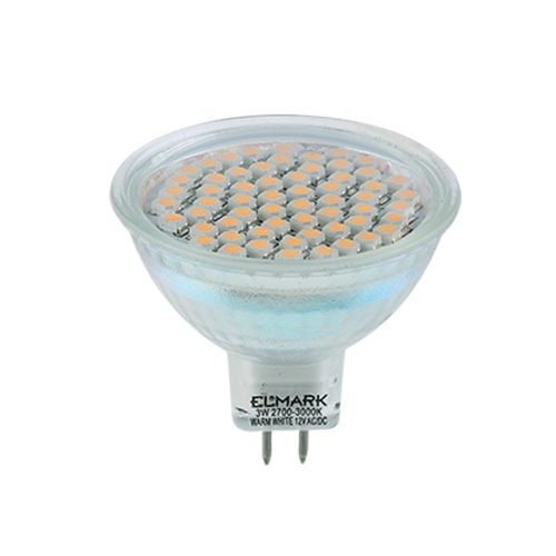 ELMARK Led Lámpa Led60Smd3528 3W Gu5,3 12V Piros