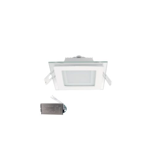 ELMARK Led Panel Üveg Szögletes 6W 4000K+Inverterrel