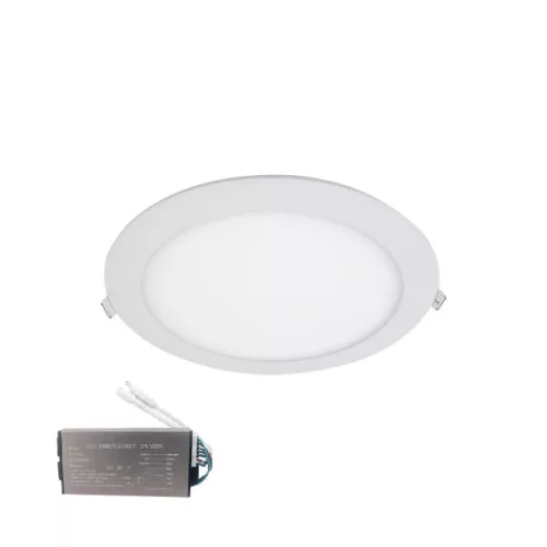 LED PANEL ROUND RECESSED MOUNT 6W 4000K+ EMERGENCY KIT