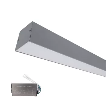   LED PROFILES FOR SURFACE MOUNTING S77 48W 4000K 1200MM GREY+EMERGENCY KIT