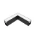 L-CORNER FOR LED PROFILES S77 SERIES BLACK SURFACE