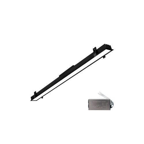 ELMARK Elmark Led Profil Süllyesztett Szerelésű 600Mm 24W 4000K Fekete + Emergency Kit