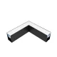 L-CORNER FOR LED PROFILES S48 SERIES BLACK SURFACE