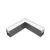 L-CORNER FOR LED PROFILES S48 SERIES GREY SURFACE