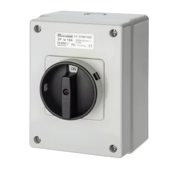 EC660 SURFACE SCHUNTING SWITCH 2P 16A BLACK