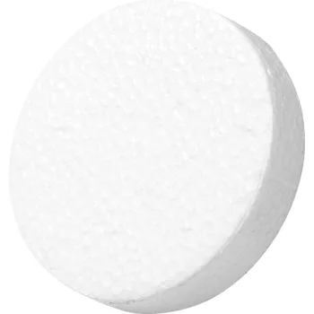 POLYSTIRENE DISK KS 67X17MM 100PCS WHITE