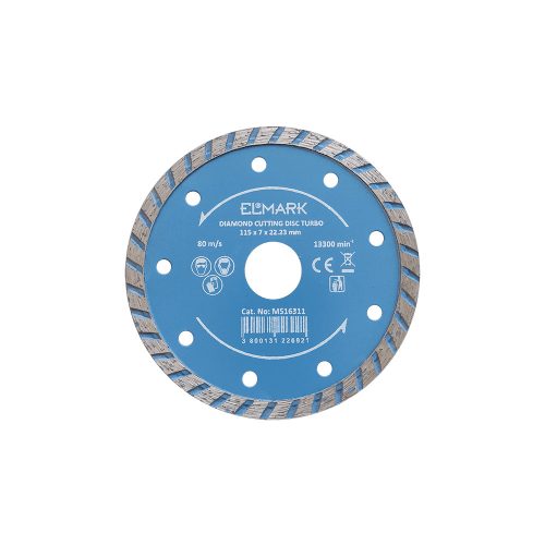 ELMARK Turbo Gyémánt Vágókorong, Tégla, Kő És Beton 125Х22.2Mm