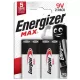 Energizer Max Alkáli 9V Elem B2