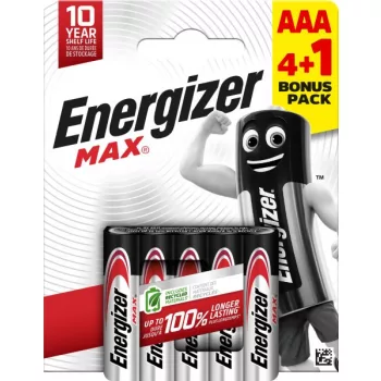 Energizer Max Alkáli Mikro Elem AAA B4+1