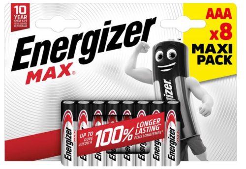 Energizer Max Alkáli Mikro Elem AAA B8