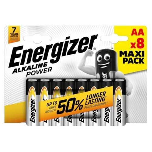 Energizer Power Alkáli Ceruza Elem AA B8