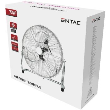 AVIDE Entac Hordozható Fém Padló Ventilátor 70W