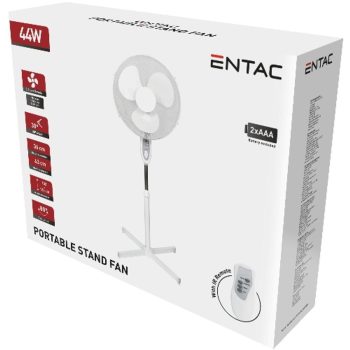   AVIDE Entac Hordozható Álló Ventilátor Pulzáló 44W Távirányítóval