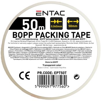 Entac Csomagoló szalag 0.045x50mm Áttetsző 50m