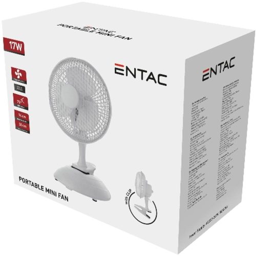 AVIDE Entac Hordozható Asztali Mini Ventilátor 17W