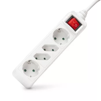   Entac M1 Elosztó 4 Foglalat Kapcsolóval 2x16A 2x2.5A 1,5m 3G1.5