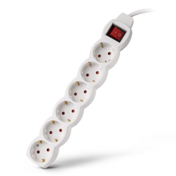 Entac S1 Elosztó 6 Foglalat Kapcsolóval 1,5m 3G1.5