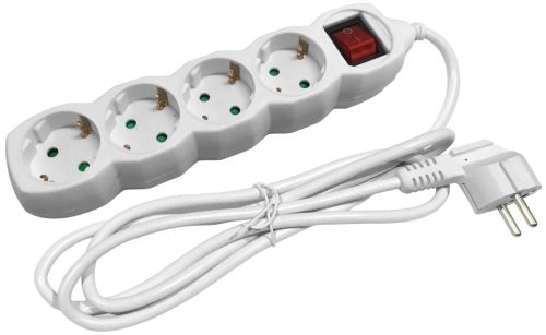 Entac S1 Elosztó 4 Foglalat Kapcsolóval 1,5m