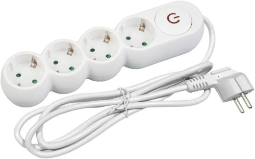 Entac D1 Elosztó 4 Foglalat Kapcsolóval 3m 3G1.5