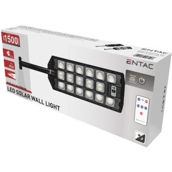   AVIDE Entac Led Szolár Utcai Lámpa Távirányítóval, Mozgásérzékelővvel Autamata Dimm Funkcióval, 1500Lm