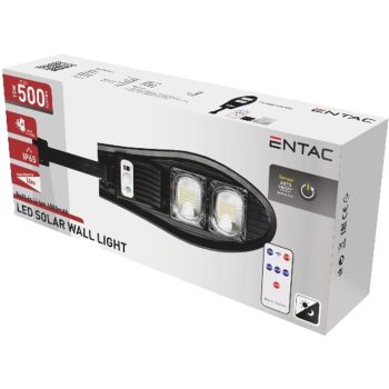   AVIDE Entac Led Szolár Utcai Lámpa Távirányítóval, Mozgásérzékelővvel Autamata Dimm Funkcióval, 500Lm