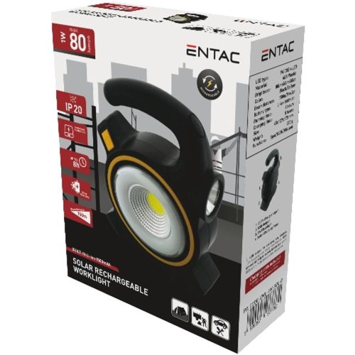 AVIDE Entac Szerelőlámpa 1W Újratölthető Napelemes