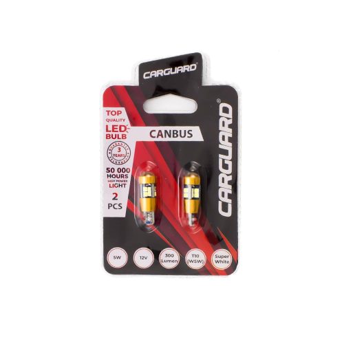 Autós LED - CAN130 - T10 (W5W) - 300 lm - can-bus - SMD - 5W - 2 db / bliszter