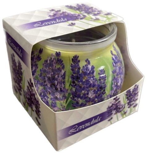 Illatgyertya Poharas Levendula 70g