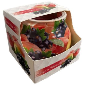 Illatgyertya Poharas Mangó és Fekete Ribizli 70g