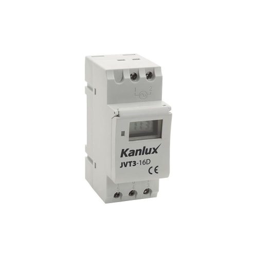 Kanlux TH35 sínre szerelhető elektronikus időkapcsoló ITS JVT3 / JVT3-16AS időkapcsoló