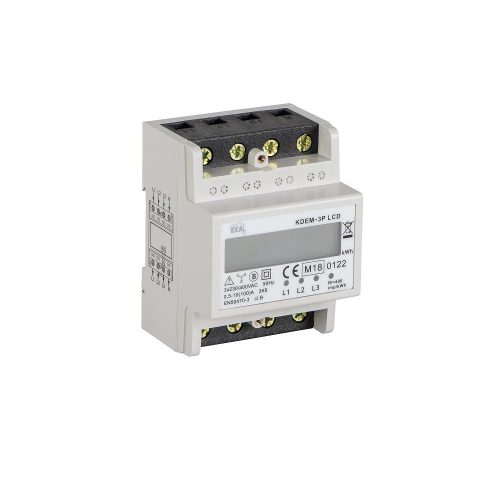Kanlux Villamosenergia fogyasztásmérő, 3P, In 100A ITS KDEM / KDEM-3P LCD fogyasztásmérő