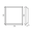 Kanlux Süllyesztett LED panel KANLUX BLINGO LED / BLINGO 34W 4080 60NW lámpa