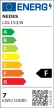 NEDES LED fény 7W/IP44/DR01/SMD/4000K/BK - LDL153/B
