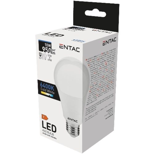 AVIDE Entac Led Globe E27 10W Cw 6400K