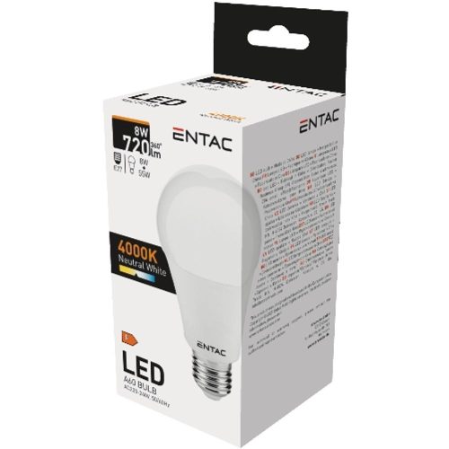 AVIDE Entac Led Globe E27 8W Nw 4000K