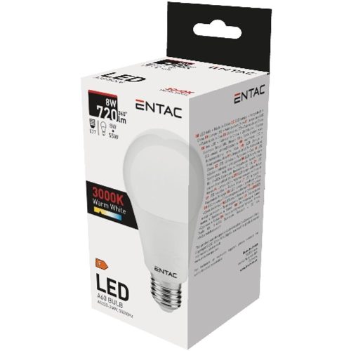 AVIDE Entac Led Globe E27 8W Ww 3000K